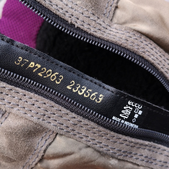 Ecco leather and fabric patterned winter boots - Picture 12 of 14